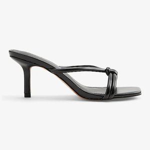 Express Tubular Knotted Square Toe Heeled Sandals